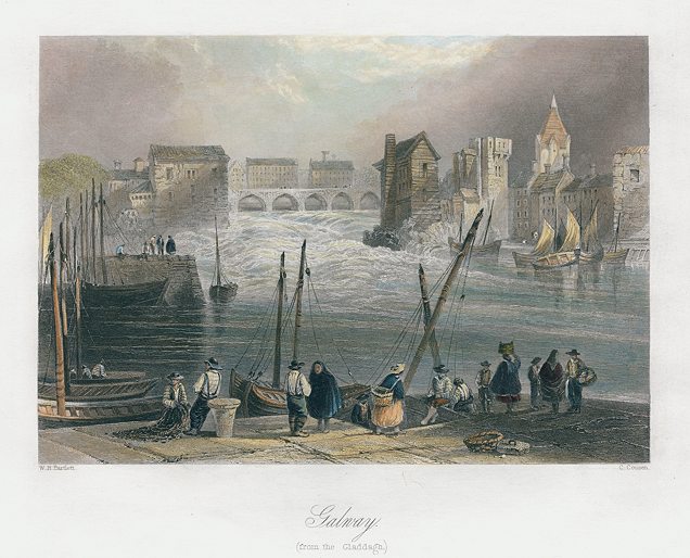 Ireland, Galway from the Claddagh, 1842