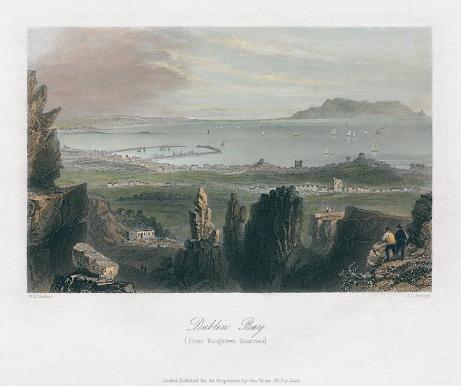 Ireland, Dublin Bay from Kingstown Quarries, 1842