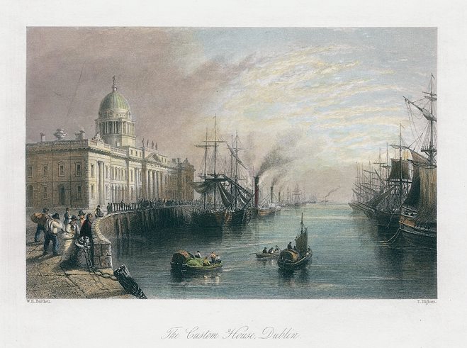 Ireland, Dublin, The Custom House, 1842
