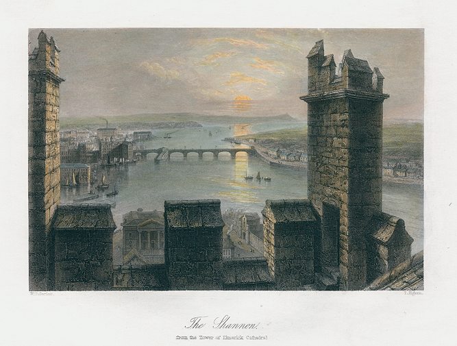 Ireland, The Shannon at Limerick, 1842