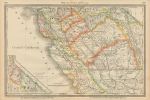 USA, Central California map, Hardesty, 1883
