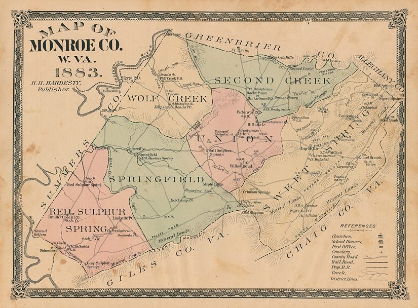 USA, Monroe County, W.Va, Hardesty, 1883