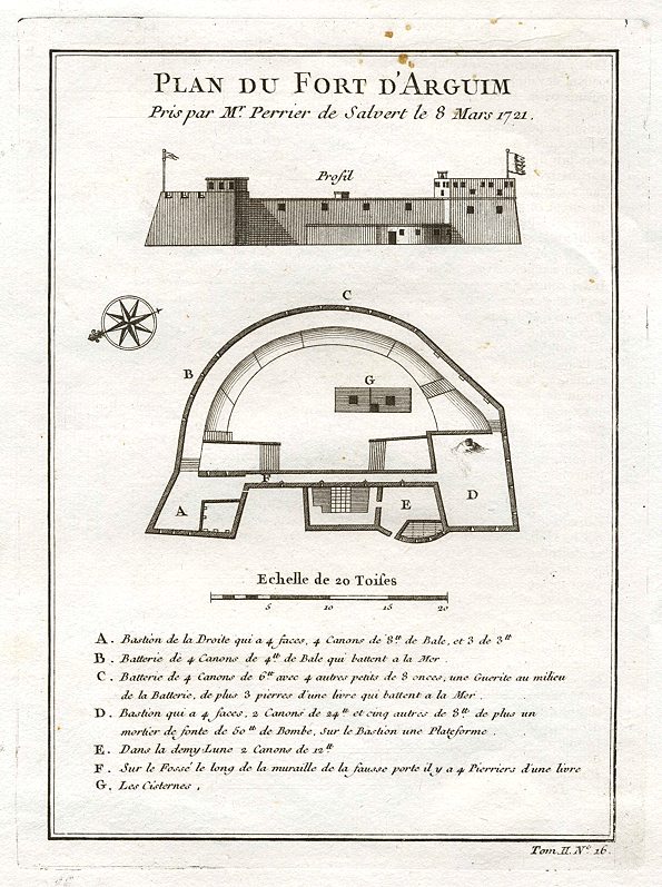 Mauritania, Fort of Arguin, 1746