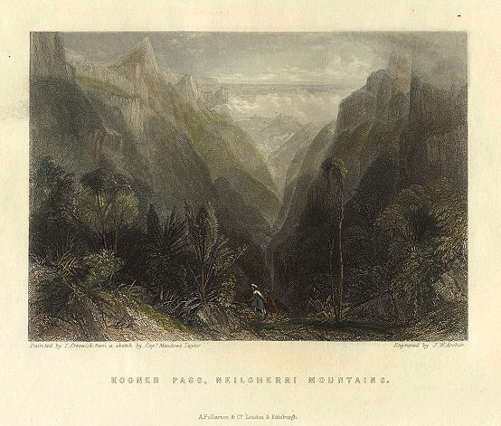 India, Kooner Pass, Neilgherri Mountains, 1856
