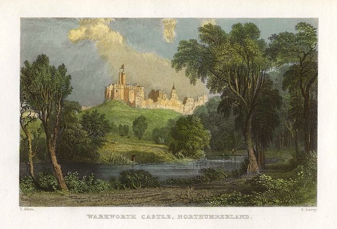Northumberland, Warkworth Castle, 1833