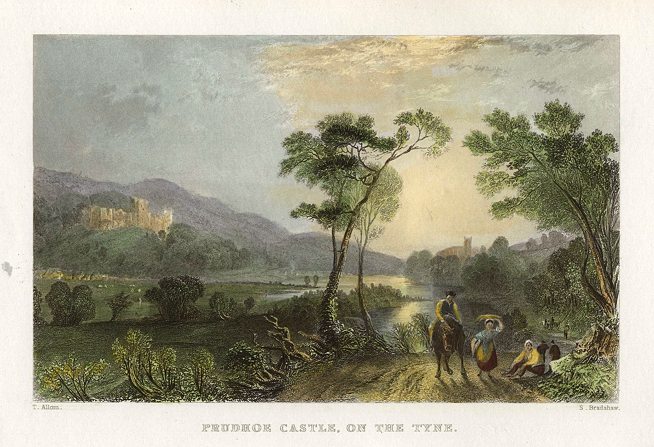 Northumberland, Prudhoe Castle on the Tyne, 1833