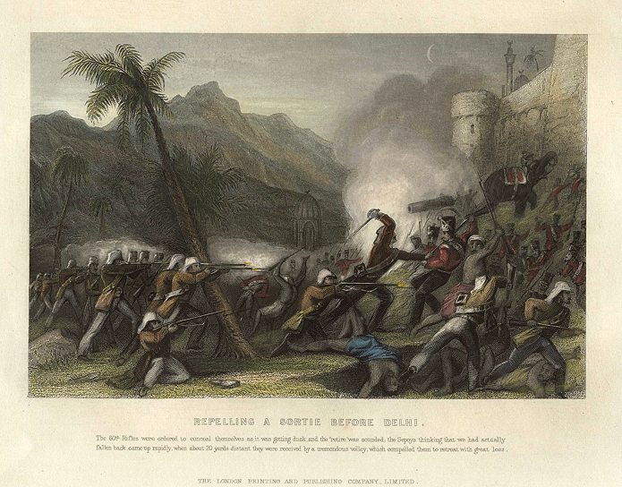 Indian Mutiny, repelling a Sortie before Delhi, 1860