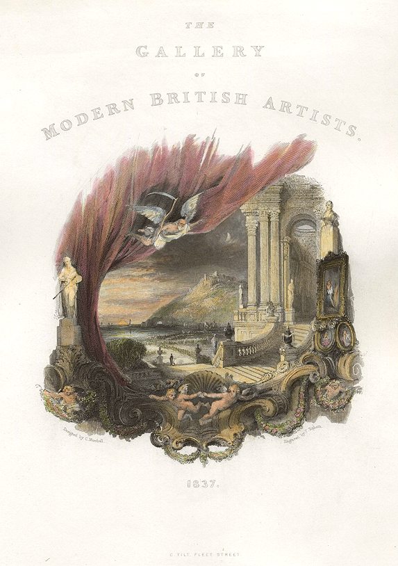 Decorative titlepage to 'Gallery of Modern British Artists', 1837