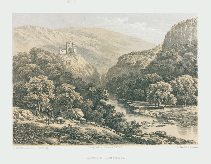 Scotland, Castle Campbell, 1870