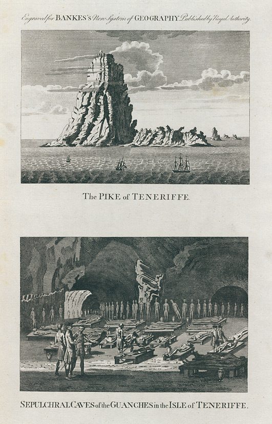 Spain, Tenerife, view & sepulchre, 1788