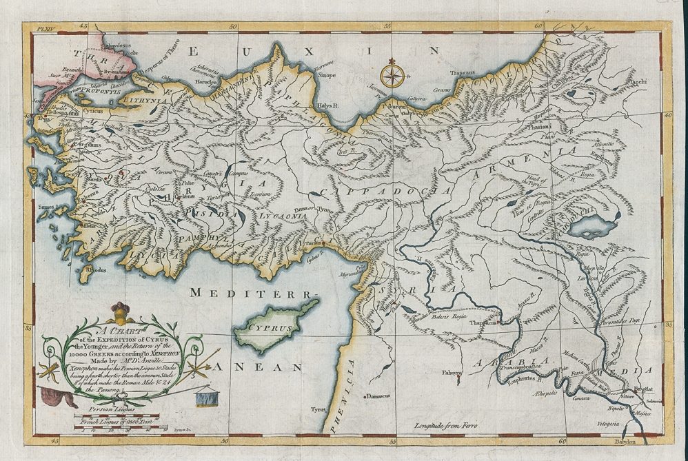Ancient Asia Minor, Expedition of Cyrus and Return of the 10000 Greeks, 1745
