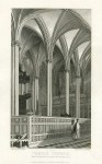London, Temple Church, interior from Vestry Door, 1838