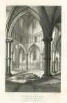 London, Temple Church interior, 1838
