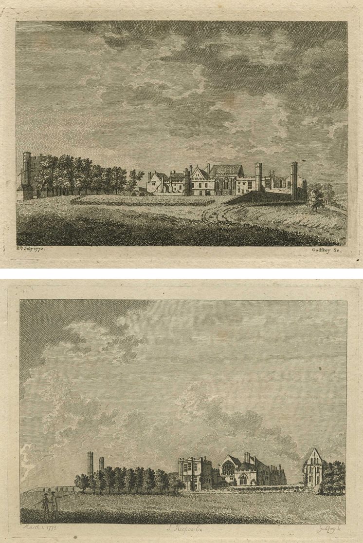 Sussex, Battle Abbey (2 views), 1786