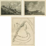 Sussex, Hastings Castle, 2 views and plan, 1786
