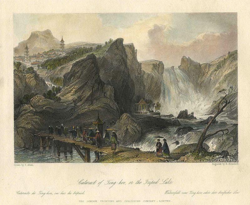 China, Cataract of Ting-hoo, or the Tripod Lake, 1858
