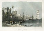 Greece, Rhodes Harbour, c1847