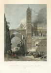Italy, Palermo, Archbishop's Palace, & Cathedral, 1840