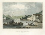 Italy, Vathi, town & harbour, 1840