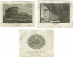 Italy, Rome, Colosseum, 2 views and plan, 1830