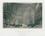 Turkey, Constantinople, Mosque of Santa Sophia, 1838