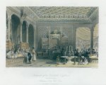 Turkey, Constantinople, Interior of a Turkish Caffinet, 1838
