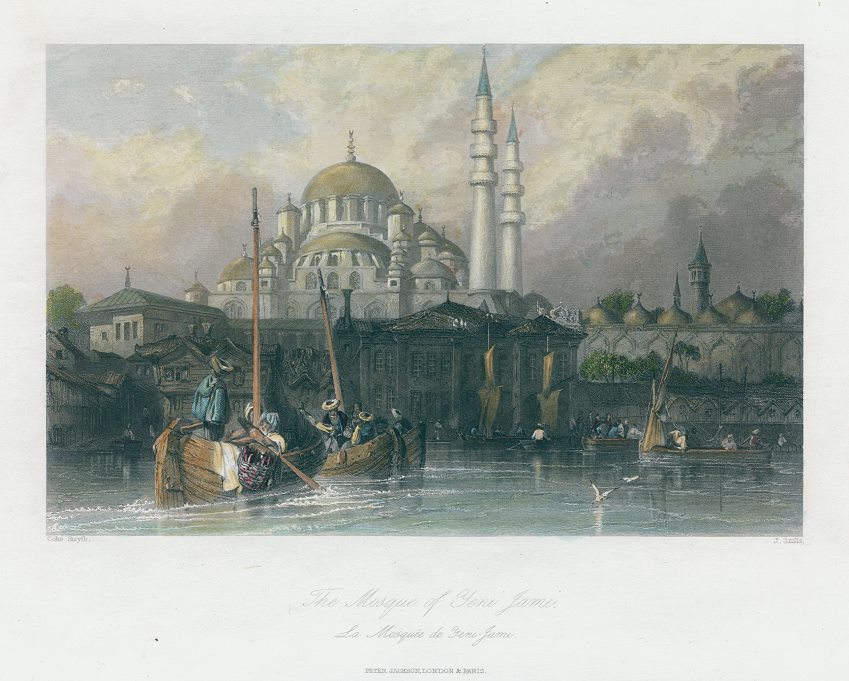 Turkey, Constantinople, Mosque of Yeni Jami, 1838