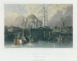 Turkey, Constantinople, Mosque of Yeni Jami, 1838