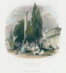 Turkey, Constantinople, Gardens of the Seraglio, 1838
