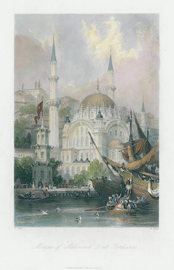Turkey, Constantinople, Mosque of Mahmoud II at Tophana, 1838