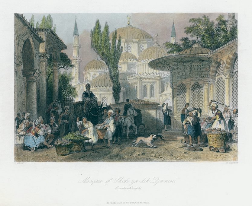 Turkey, Constantinople, Sehzade Mosque, 1838