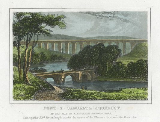 Wales, Pont-Y-Casullte Aqueduct, 1848