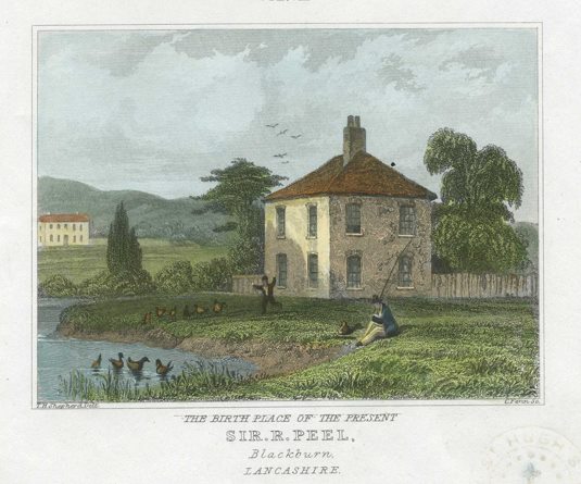 Lancashire, Blackburn, Robert Peel's birthplace, 1848