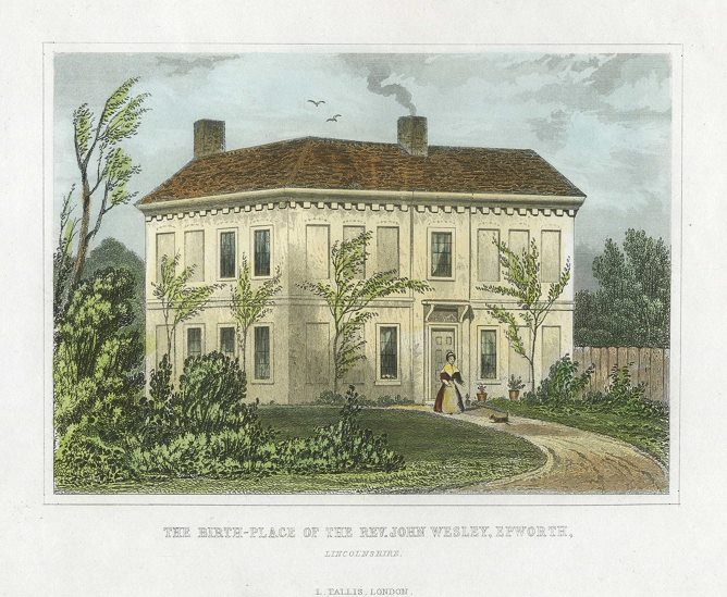 Lincolnshire, Epworth, Birthplace of Rev. John Wesley, 1848