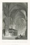 Durham Cathedral, interior, 1832