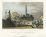 Turkey, Istanbul, Mosque of St. Sophia, 1838