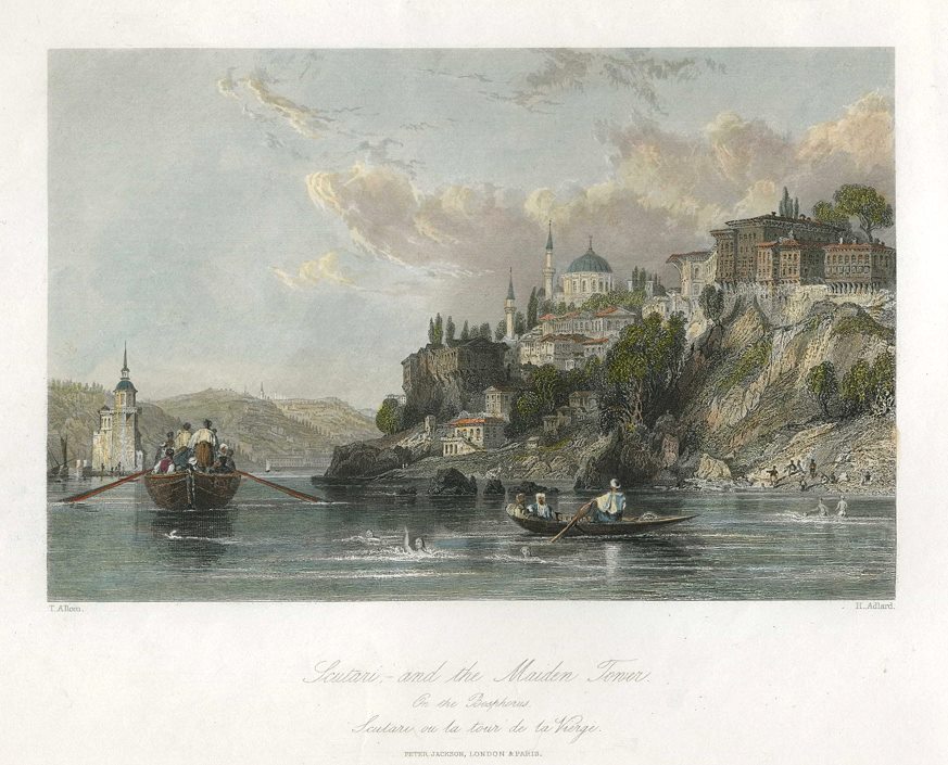 Turkey, Scutari and the Maiden Tower, 1838