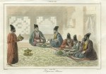 Iran, Persian mealtime, 1841