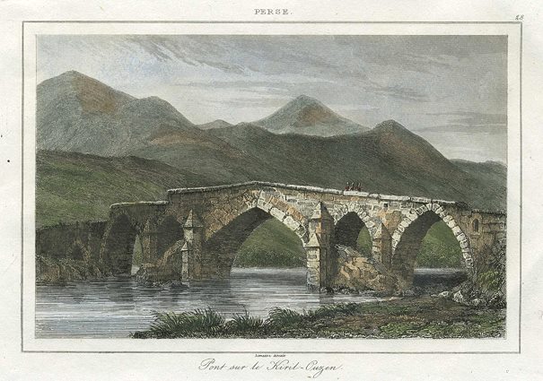 Iran, Bridge on the Kiril-Ouzen River, 1841