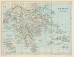Greece map, 1883