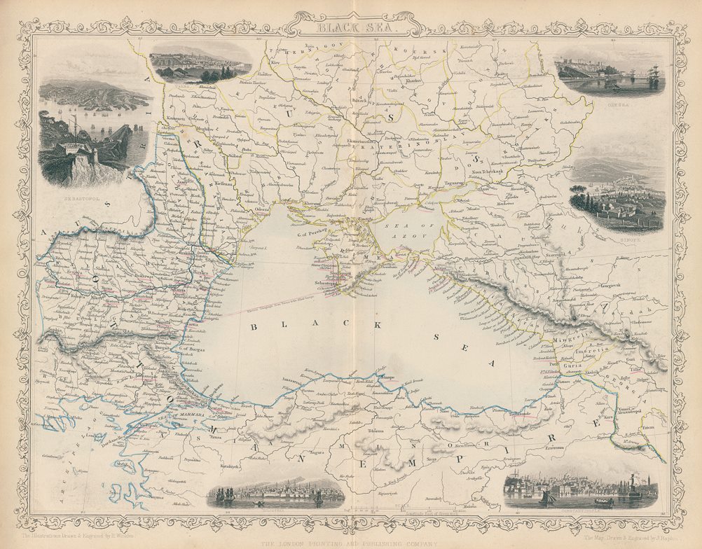 The Black Sea, Tallis, 1860