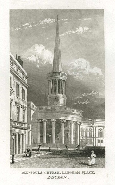 London, All-Souls Church, Langham Place, 1845