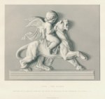 Love -The Ruler, (cherub riding lion), after bas-relief by Rietschel, 1869