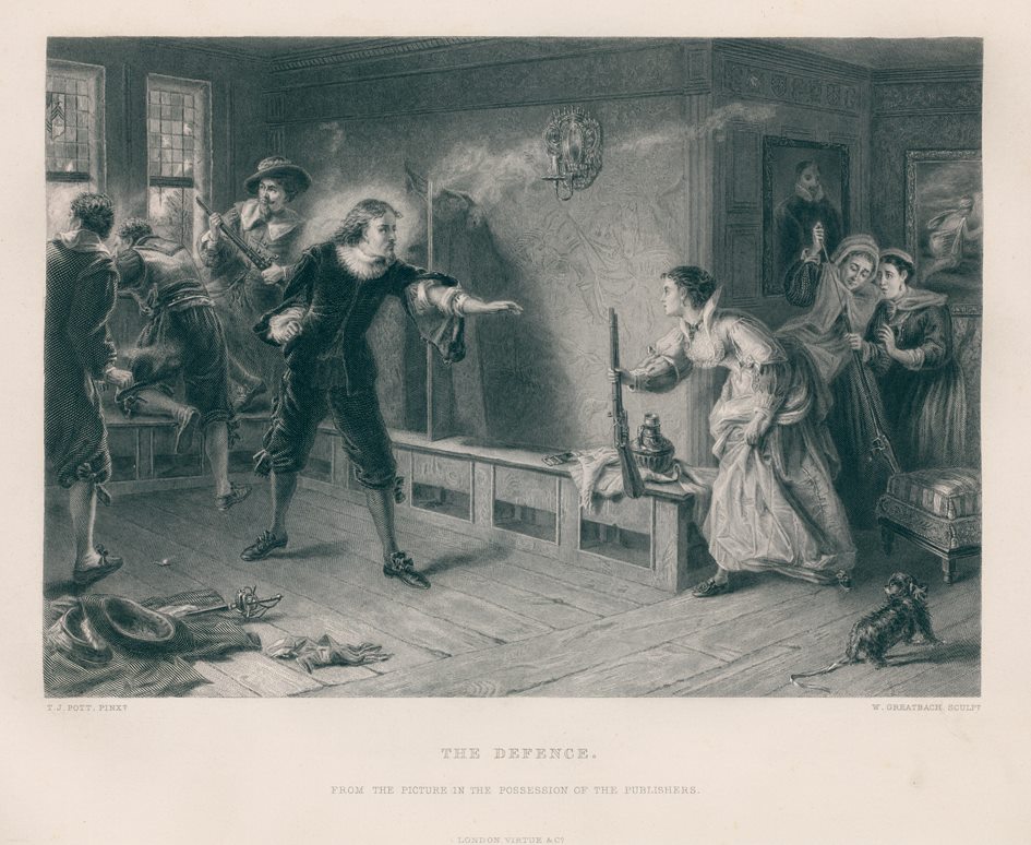 The Defence, (Civil War scene), after L.J.Pott, 1869