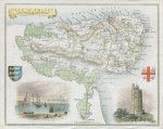 Kent, Isle of Thanet, Moule map, 1850
