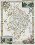 Warwickshire, Moule map, 1850