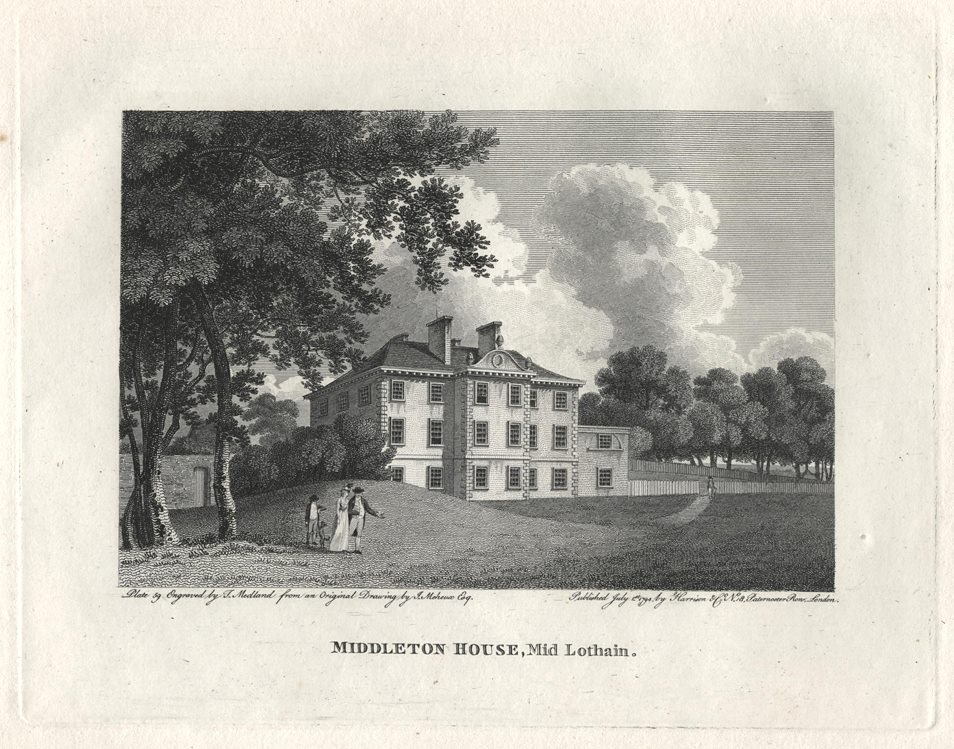 Scotland, Midlothian, Middleton House, 1796