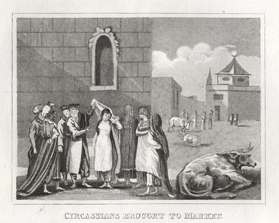 Turkey, Circassians brought to Market, 1841