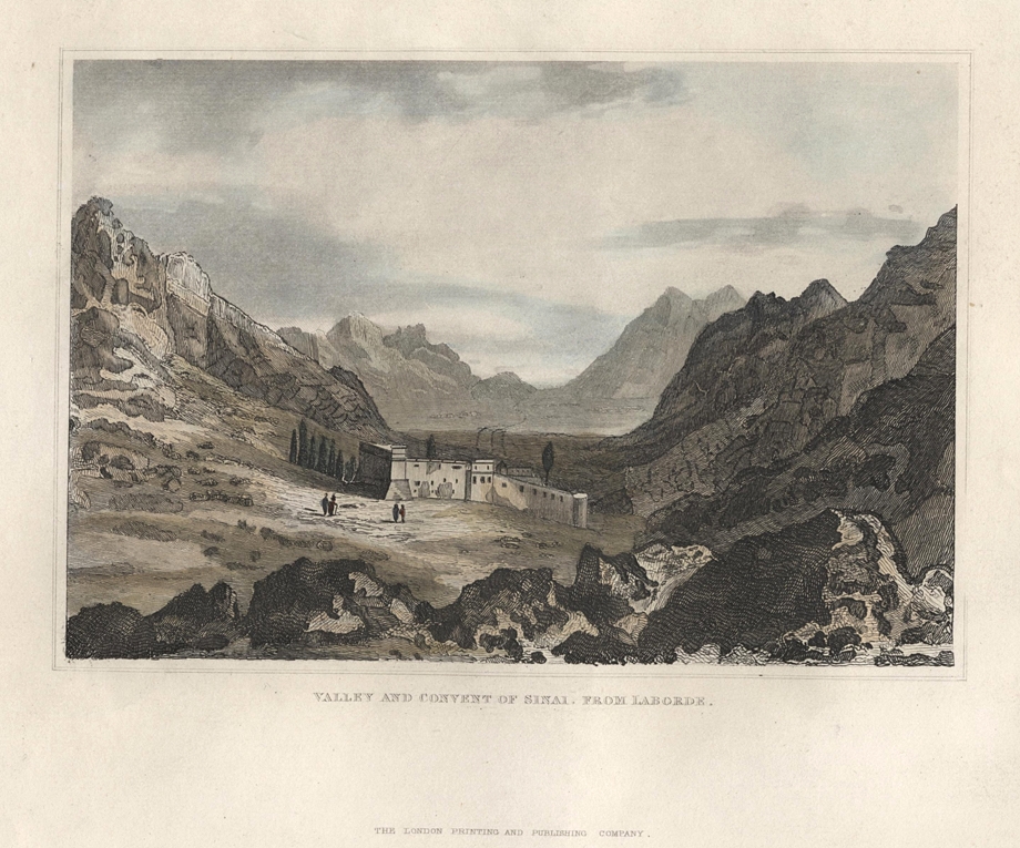 Valley & Convent of Sinai, c1850