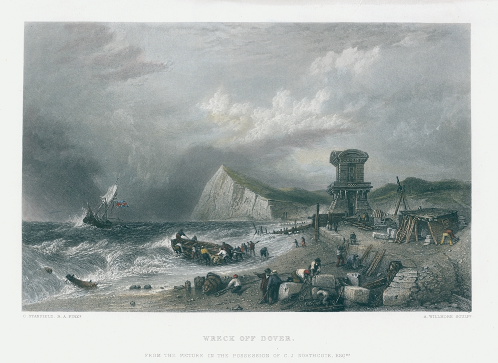 Wreck off Dover, after Stanfield, 1869